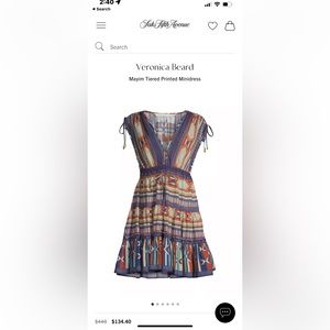 Veronica Beard Mayim Tiered Minidress Dress NWT